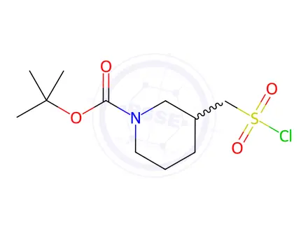 Chemical structure of Tert-Butyl 3-((chlorosulfonyl)methyl)piperidine-1-carboxylate