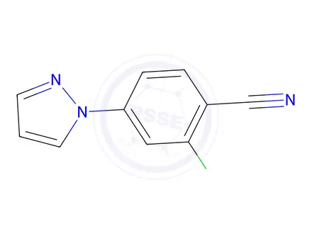 Chemical structure of 2-Chloro-4-(1H-pyrazol-1-yl)benzonitrile
