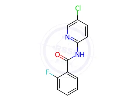 Chemical structure of N-(5-chloropyridin-2-yl)-2-fluorobenzamide