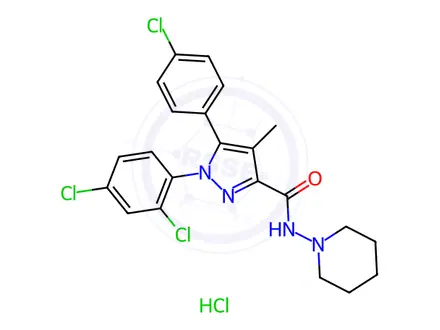Chemical structure of Rimonabant hydrochloride
