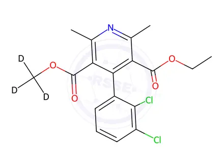 Chemical structure of Dehydro Felodipine-d3