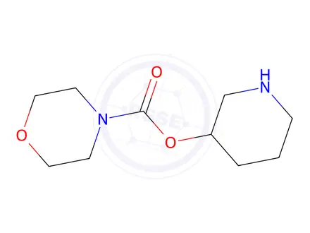 Chemical structure of piperidin-3-yl morpholine-4-carboxylate