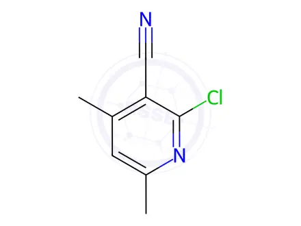 Chemical structure of 2-Chloro-3-cyano-4,6-dimethylpyridine