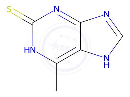 Chemical structure of 6-Methyl-7H-purine-2-thiol