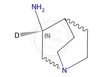 Chemical structure of (3S)-Aminoquinuclidine-D1 Dihydrochloride