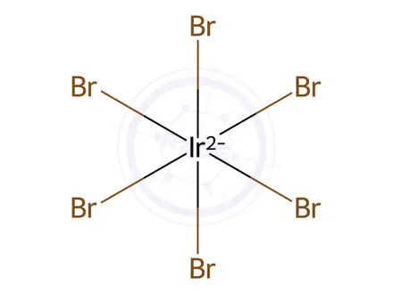 Chemical structure of SODIUM HEXABROMOIRIDATE(IV)