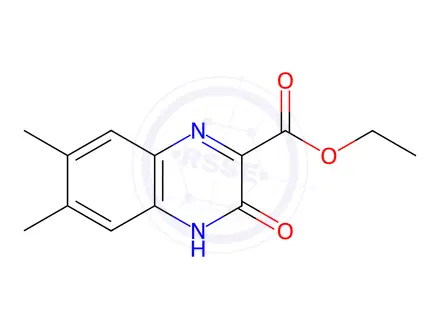 Chemical structure of Ethyl 3-hydroxy-6,7-dimethylquinoxaline-2-carboxylate