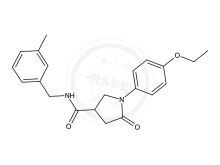 Chemical structure of 1-(4-Ethoxyphenyl)-N-(3-methylbenzyl)-5-oxopyrrolidine-3-carboxamide