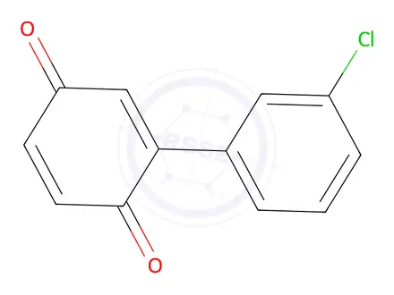 Chemical structure of 2-(3-Chlorophenyl)cyclohexa-2,5-diene-1,4-dione