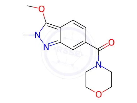 Chemical structure of (3-Methoxy-2-methyl-2H-indazol-6-yl)(morpholino)methanone