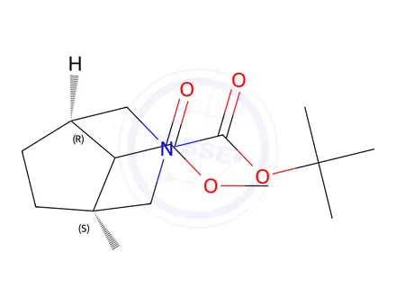 Chemical structure of 3-(Tert-butyl) 8-methyl (1R,5S)-3-azabicyclo[3.2.1]Octane-3,8-dicarboxylate