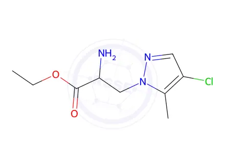 Chemical structure of Ethyl 2-amino-3-(4-chloro-5-methyl-1h-pyrazol-1-yl)propanoate