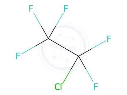 Chemical structure of Chloropentafluoroethane
