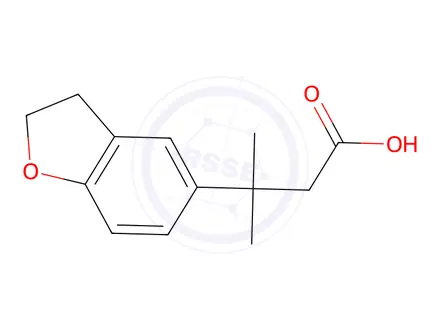 Chemical structure of 3-(2,3-Dihydrobenzofuran-5-yl)-3-methylbutanoic acid
