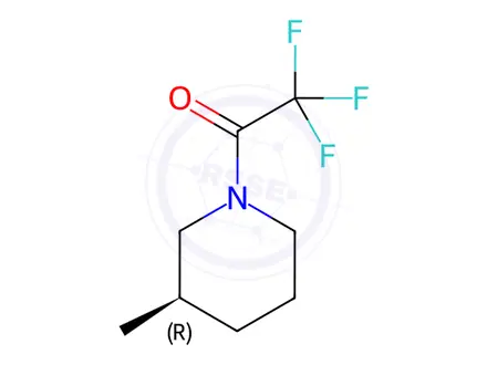 Chemical structure of Piperidine, 3-methyl-1-(trifluoroacetyl)-, (R)-(9CI)