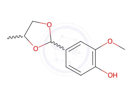 Chemical structure of Vanilline Propylene Glycol Acetal