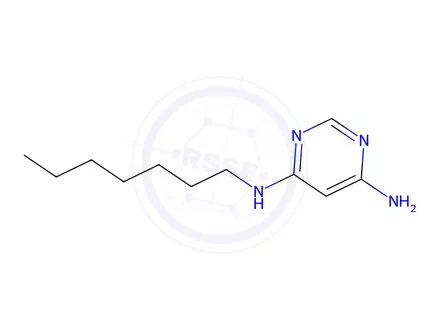 Chemical structure of n4-heptylpyrimidine-4,6-diamine