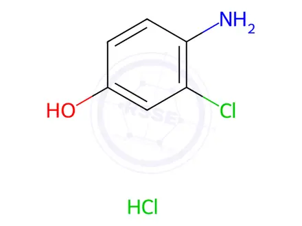 Chemical structure of 4-Amino-3-chlorophenol hydrochloride