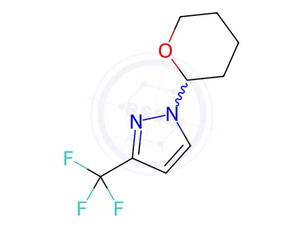 Chemical structure of 1-(Tetrahydro-2H-pyran-2-yl)-3-(trifluoromethyl)-1H-pyrazole