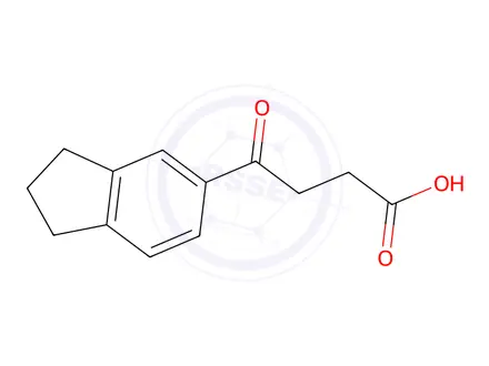 Chemical structure of 4-(2,3-dihydro-1H-inden-5-yl)-4-oxobutanoic Acid