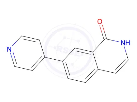 Chemical structure of 1(2H)-ISoquinolinone, 7-(4-pyridinyl)-