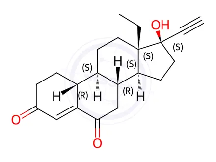 Chemical structure of 6-Oxo D-(-)-Norgestrel
