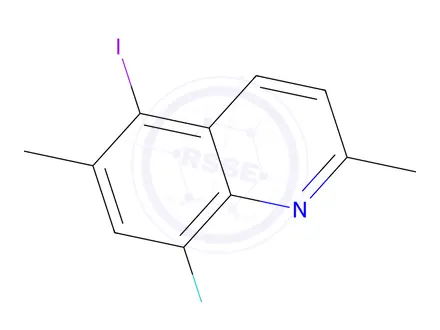 Chemical structure of 8-Fluoro-5-iodo-2,6-dimethylquinoline