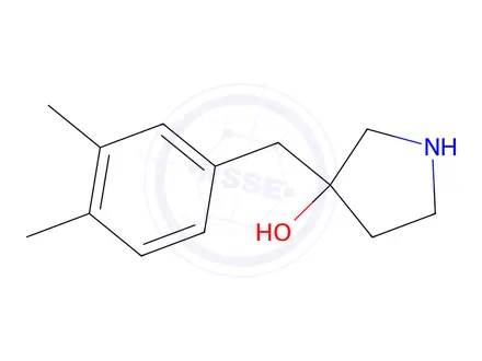 Chemical structure of 3-(3,4-Dimethylbenzyl)pyrrolidin-3-ol