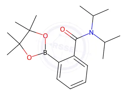 Chemical structure of N,N-bis(propan-2-yl)-2-(tetramethyl-1,3,2-dioxaborolan-2-yl)benzamide