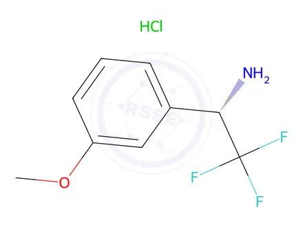 Chemical structure of (S)-2,2,2-Trifluoro-1-(3-methoxyphenyl)ethanamine hydrochloride
