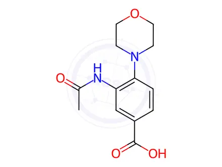 Chemical structure of 3-Acetylamino-4-morpholin-4-yl-benzoic acid