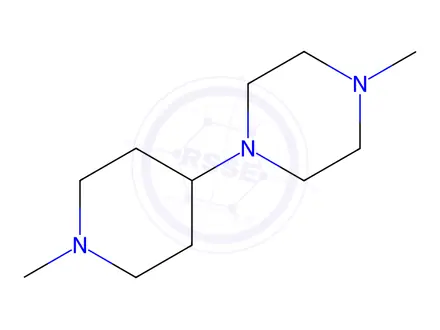 Chemical structure of 1-Methyl-4-(1-methylpiperidin-4-yl)piperazine