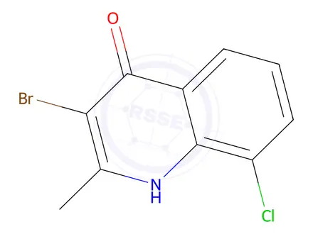 Chemical structure of 3-Bromo-8-chloro-2-methylquinolin-4-ol