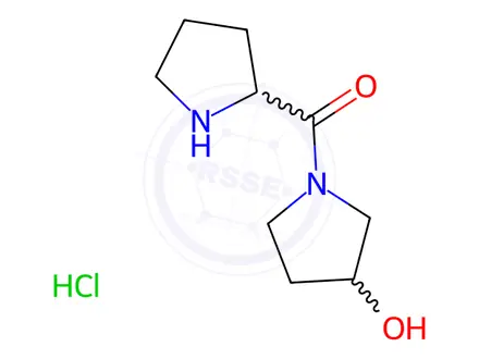 Chemical structure of (3-Hydroxy-1-pyrrolidinyl)(2-pyrrolidinyl)-methanone hydrochloride