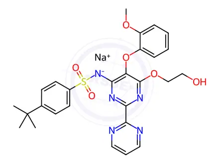 Chemical structure of Bosentan sodium