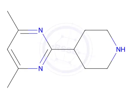 Chemical structure of 4,6-dimethyl-2-(piperidin-4-yl)pyrimidine