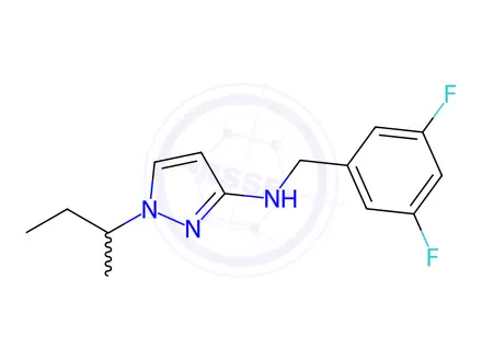 Chemical structure of 1-sec-butyl-N-(3,5-difluorobenzyl)-1H-pyrazol-3-amine