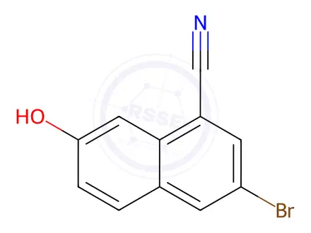 Chemical structure of 3-Bromo-7-hydroxy-1-naphthonitrile