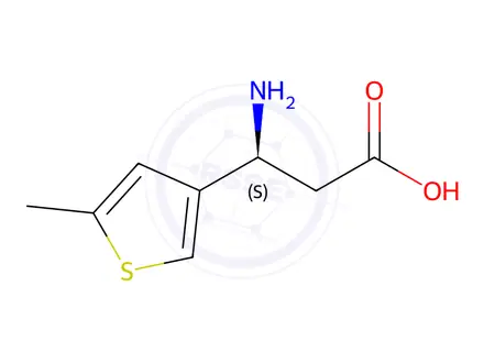 Chemical structure of (3S)-3-AMINO-3-(5-METHYLTHIOPHEN-3-YL)PROPANOIC ACID