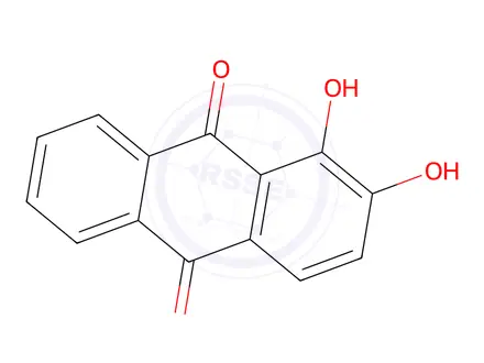 Chemical structure of 1,2-Dihydroxyanthraquinone