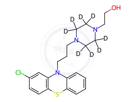 Chemical structure of Perphenazine-d8