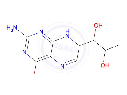 Chemical structure of 2-Amino-6-(1,2-dihydroxypropyl)-7,8-dihydropteridin-4(3H)-one