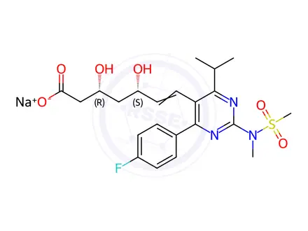 Chemical structure of Rosuvastatin Sodium