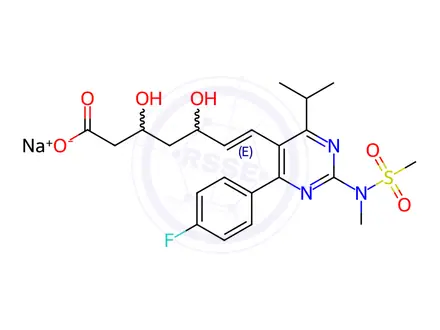 Chemical structure of Rosuvastatin EP Impurity B Sodium