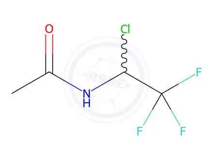 Chemical structure of N-(1-chloro-2,2,2-trifluoroethyl)acetamide