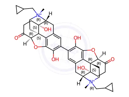 Chemical structure of 2,2'-Bis(N-Methyl Naltrexone) Dibromide