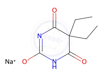 Chemical structure of Sodium 5,5-diethyl-4,6-dioxo-1,4,5,6-tetrahydropyrimidin-2-olate