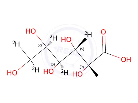 Chemical structure of D-Galactonic Acid-d6