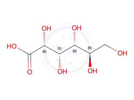 Chemical structure of Gluconic acid