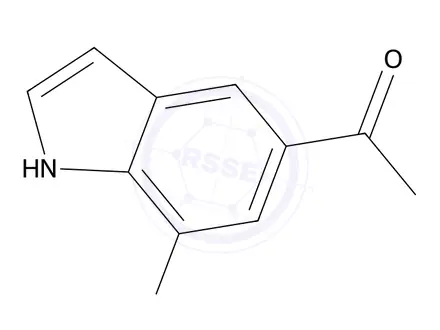 Chemical structure of 1-(7-Fluoro-1H-indol-5-yl)ethanone